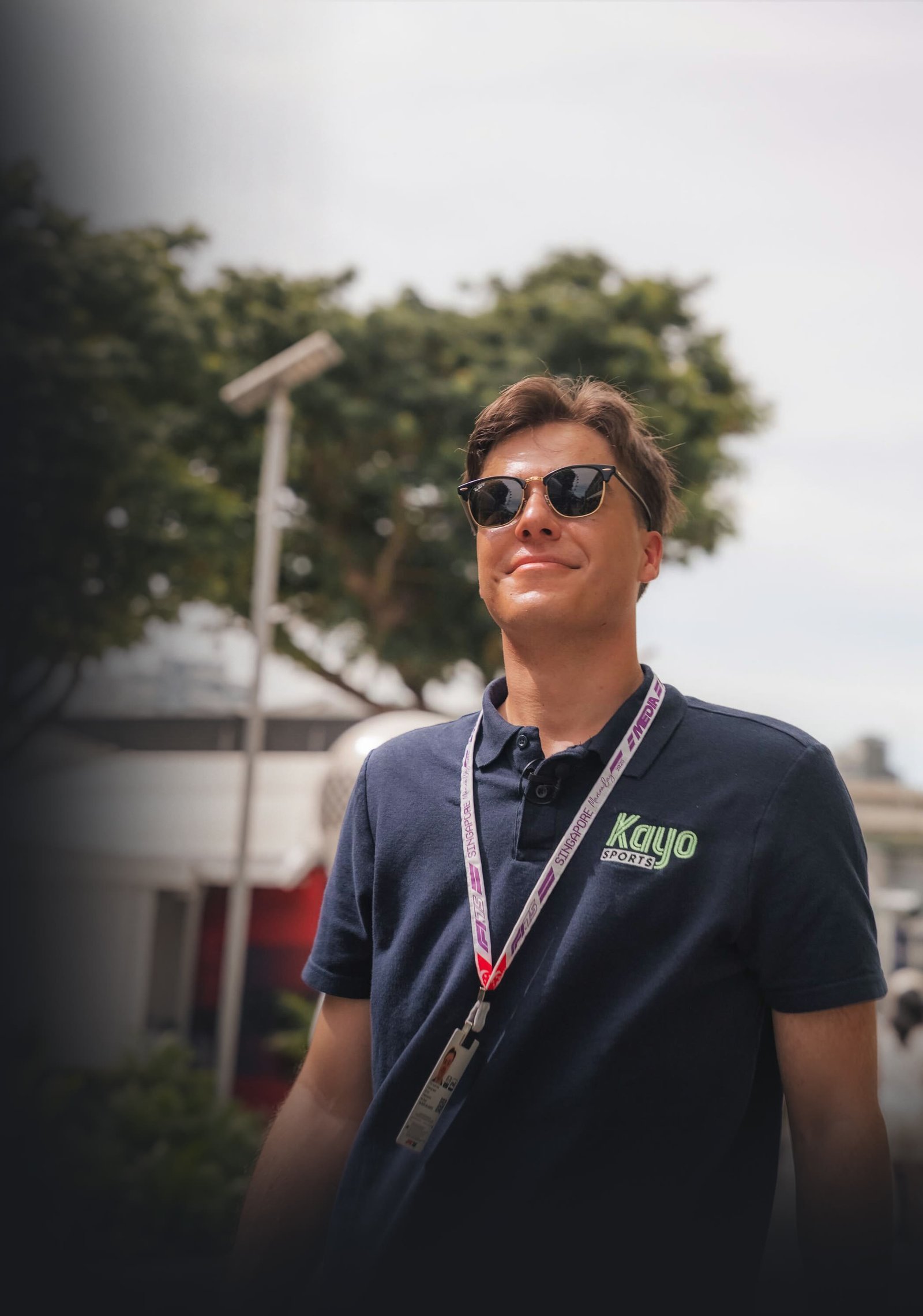 Ethan Fleetwood on location at a Formula 1 event